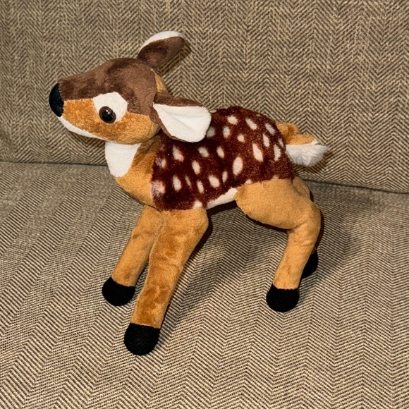 Wild Republic Plush Fawn Deer Stuffed Toy Animal Brown and White - Picture 1 of 15